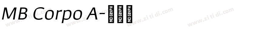 MB Corpo A字体转换